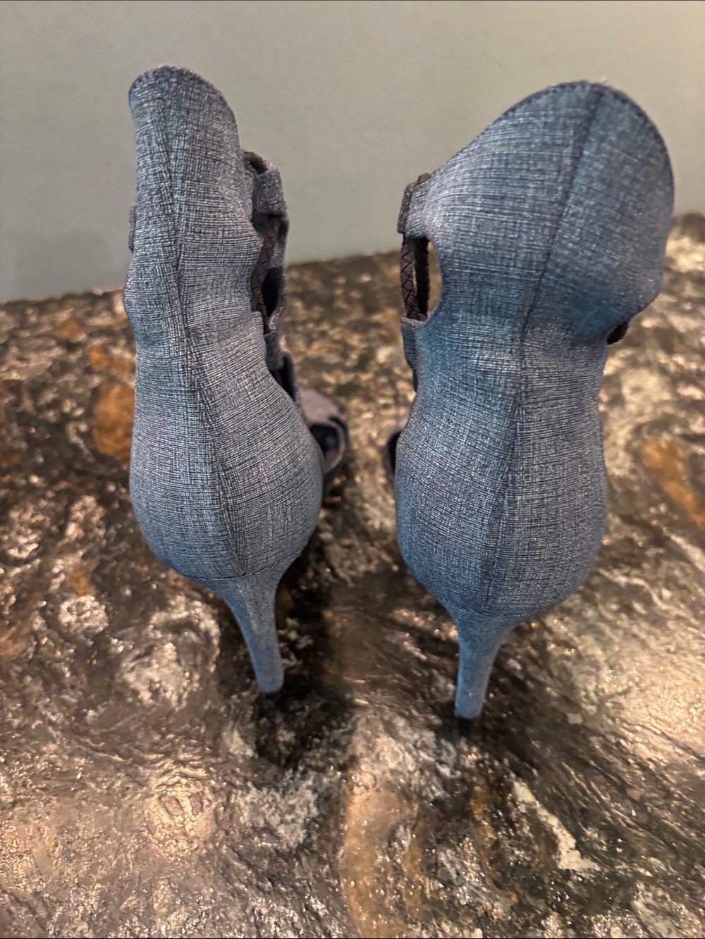 Jimmy Choo Gray Open-Toe Cutout High Heel Sandals - Picture 4 of 6